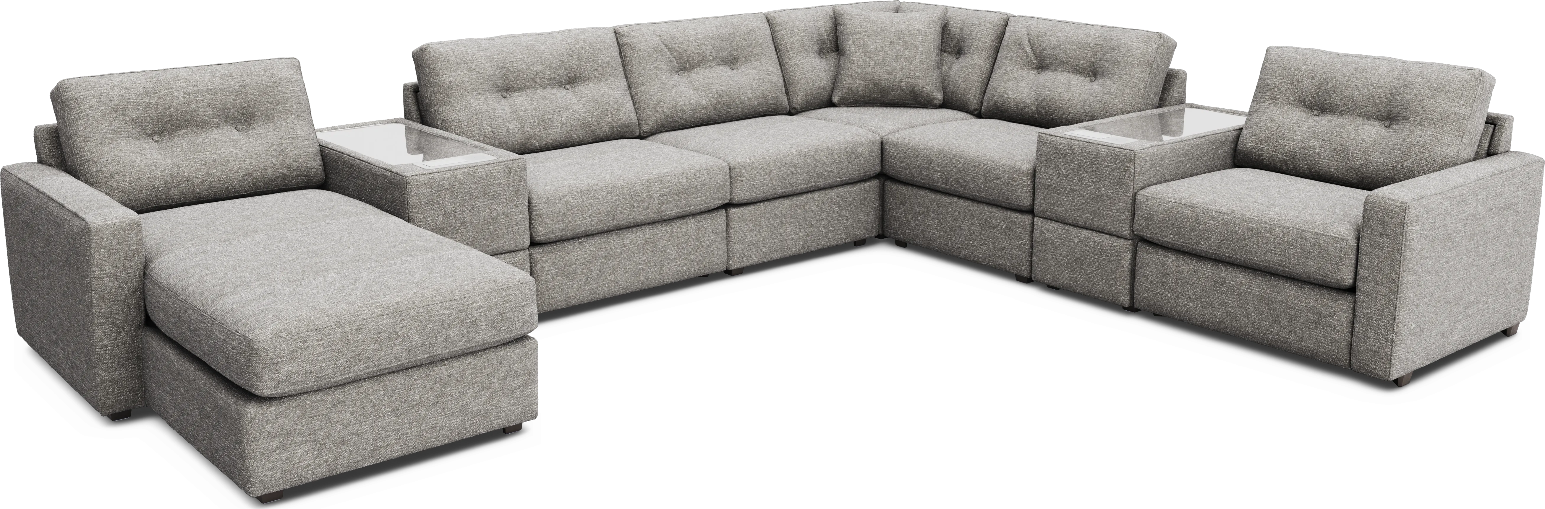 Gray 8 Pc ModularOne with Media Consoles - Thumbnail - Image 1