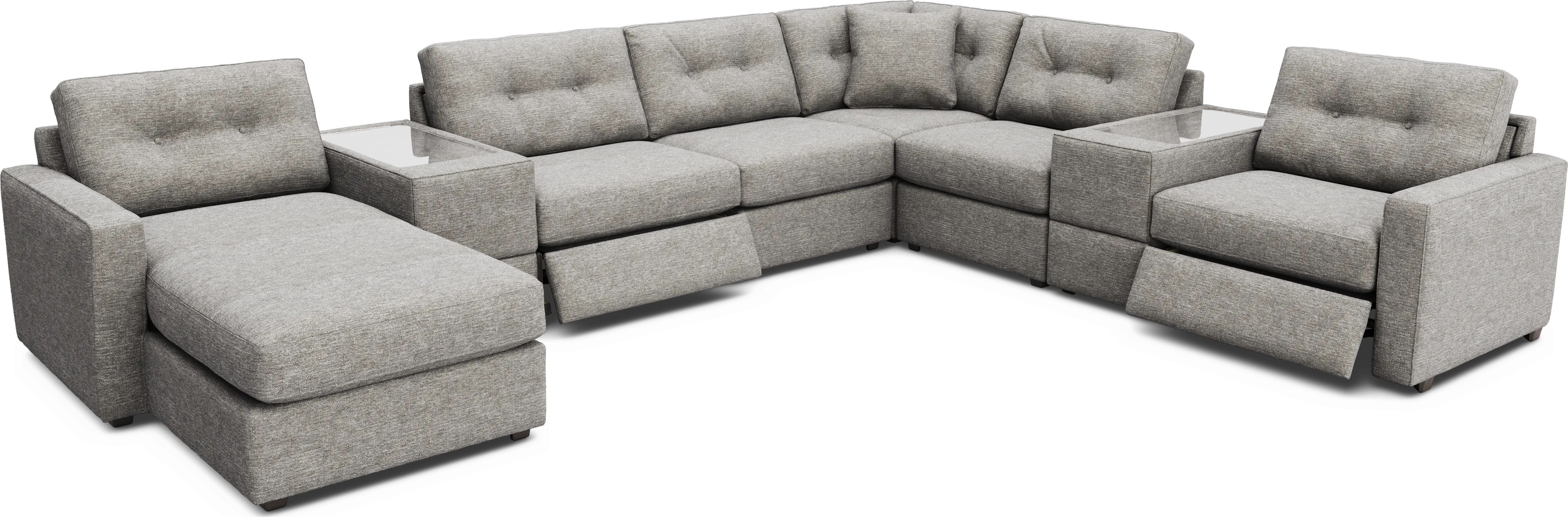 Gray 8 Pc Power Reclining ModularOne - Thumbnail - Image 1