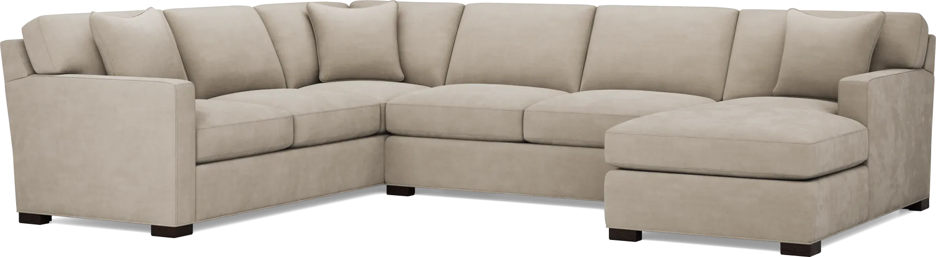 Harmonie Light Taupe 3 Pc Sleeper Sectional - Image 1