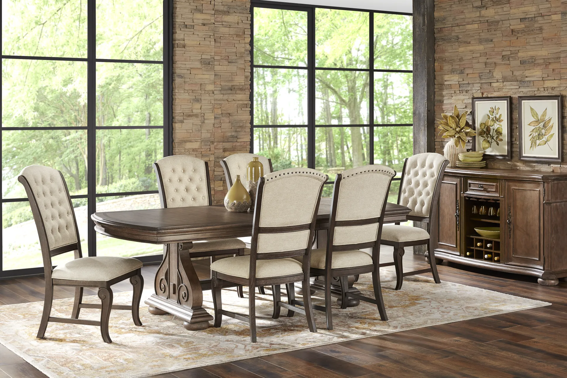 Armitage Brown 8 Pc Dining Room - Image 1
