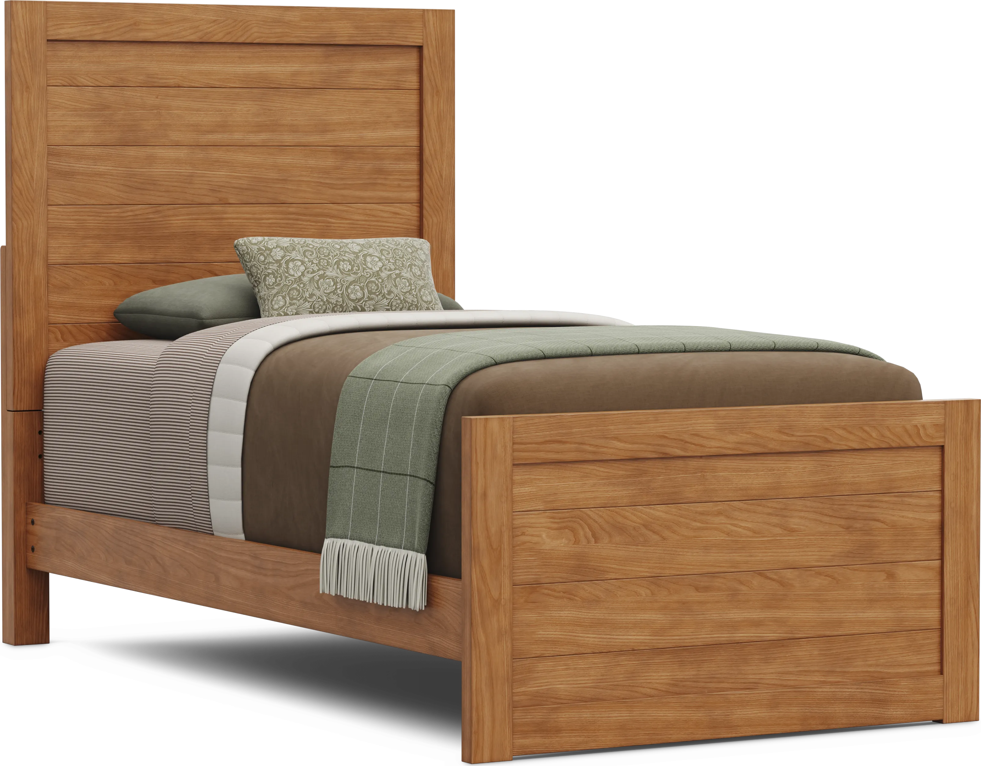 Kids Creekside 3.0 Chestnut Color Twin Panel Bed - Thumbnail - Image 1