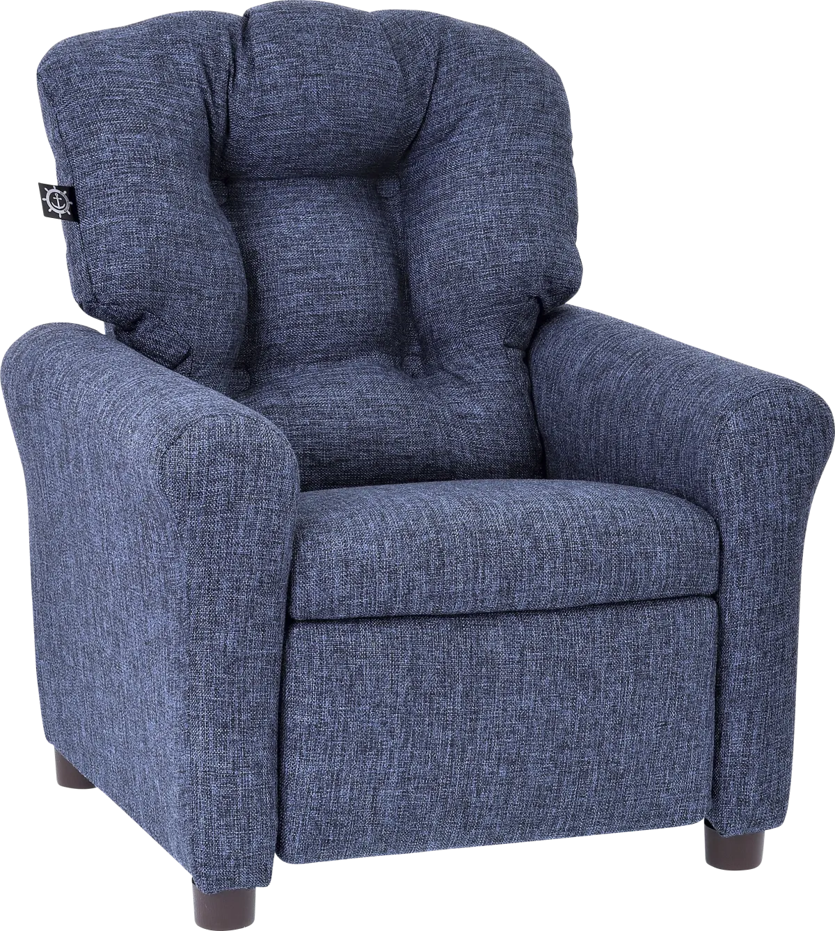 Cinro Blue Polypropylene Fabric Recliner | Rooms to Go