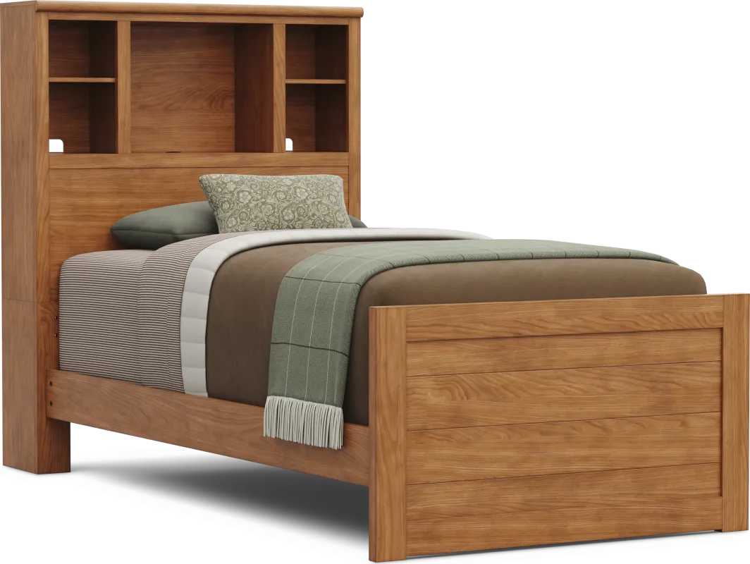 Kids Creekside 3.0 Chestnut Color Twin Bookcase Bed