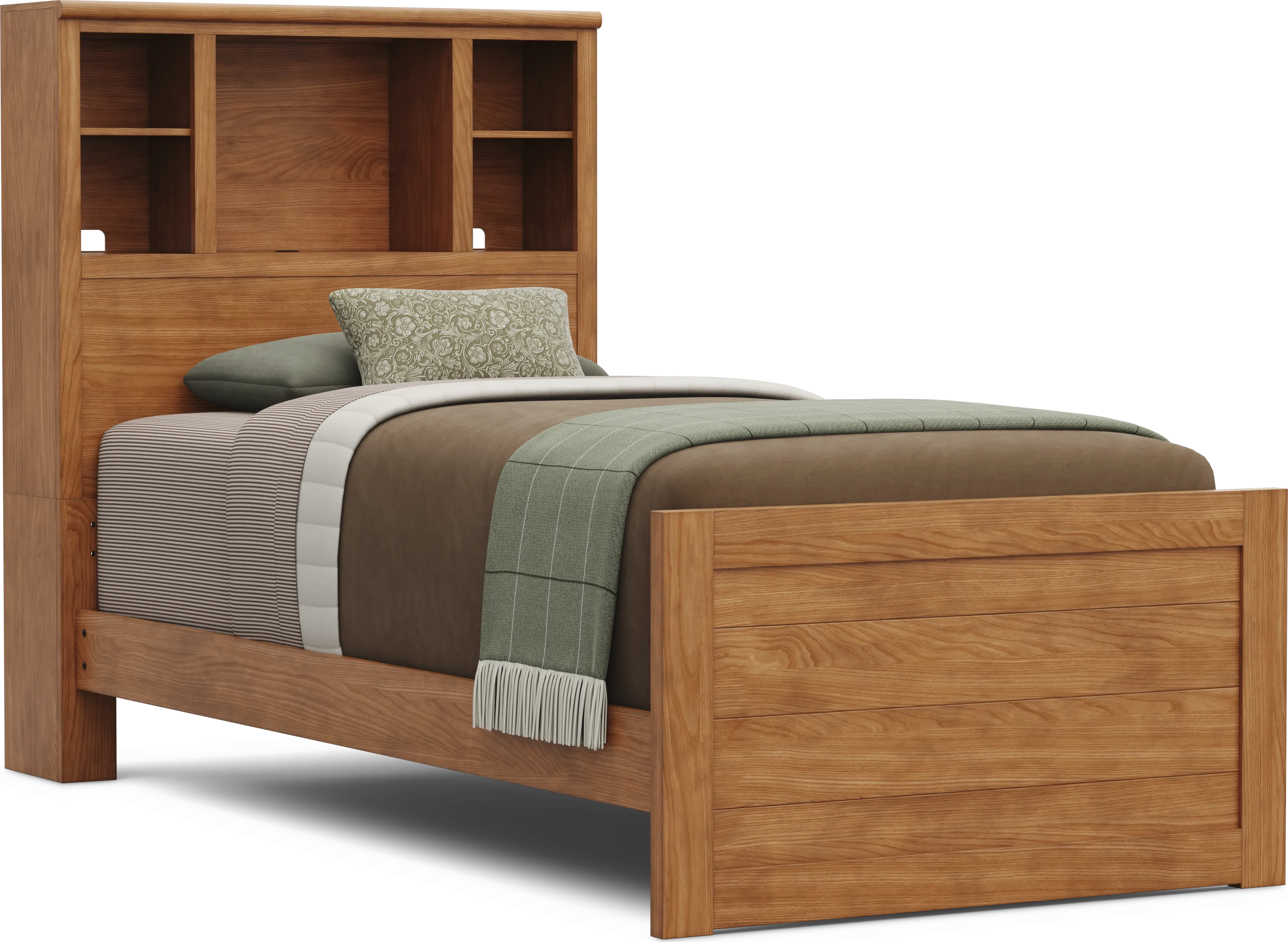 Kids Creekside 3.0 Chestnut Color Twin XL Bookcase Bed - Thumbnail - Image 1