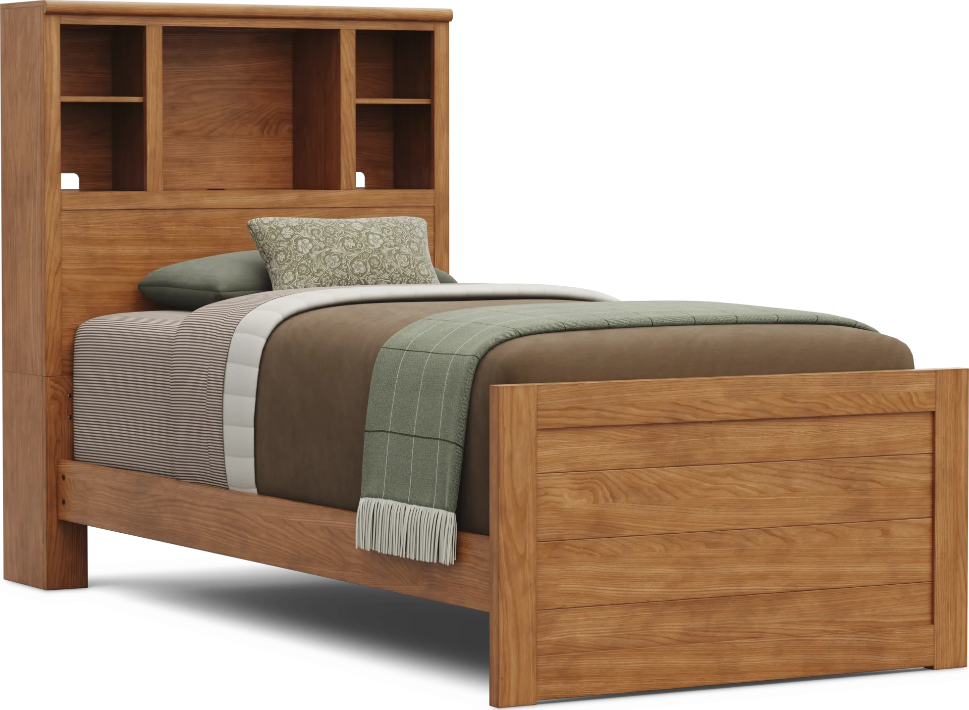 Kids Creekside 3.0 Chestnut Color Twin XL Bookcase Bed - Image 1