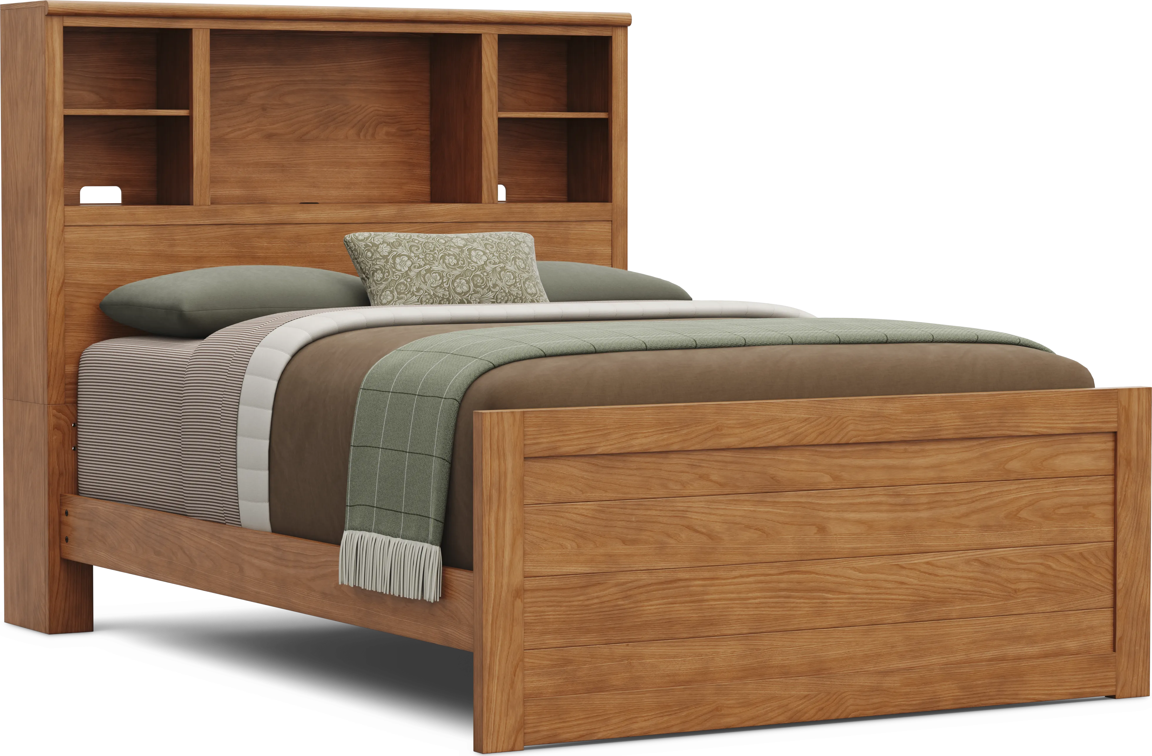 Kids Creekside 3.0 Chestnut Color Full Bookcase Bed - Thumbnail - Image 1