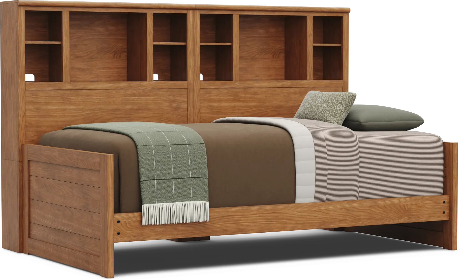 Kids Creekside 3.0 Chestnut Color Twin XL Bookcase Wall Bed