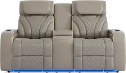 triple power reclining console loveseat