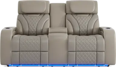 triple power reclining console loveseat