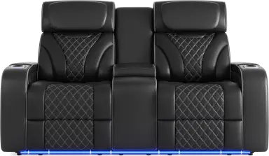 triple power reclining console loveseat