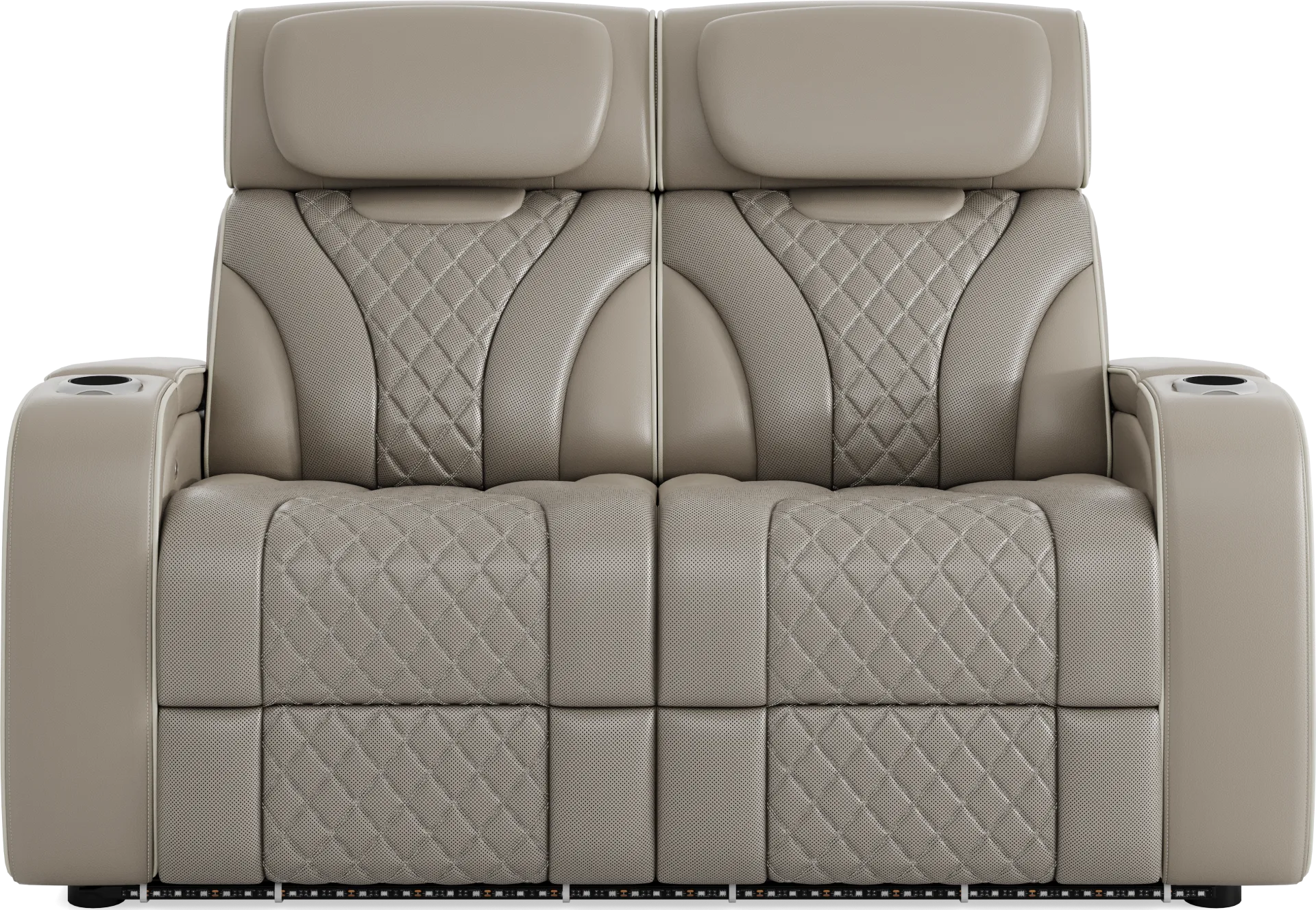 Horizon Ridge Beige Leather Loveseat - Image 2