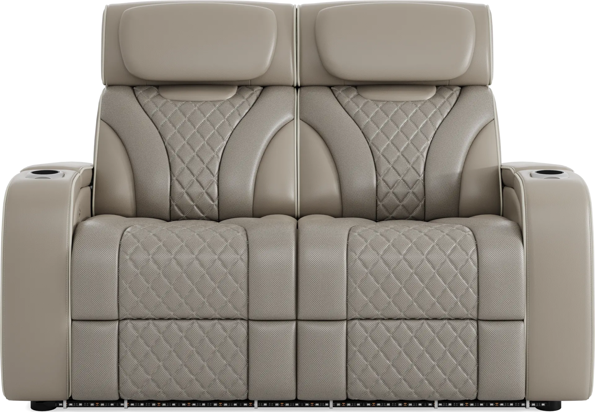 Horizon Ridge Beige Leather Loveseat
