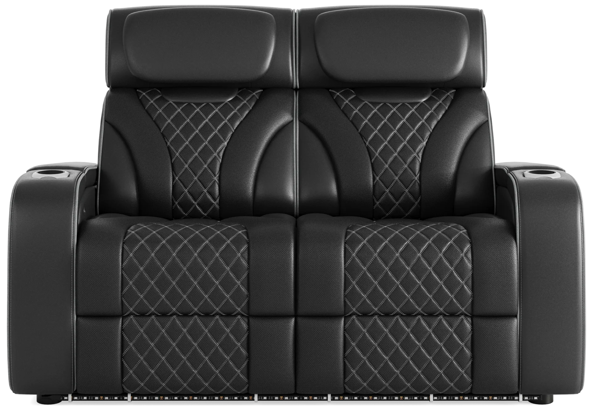 black stationary loveseat