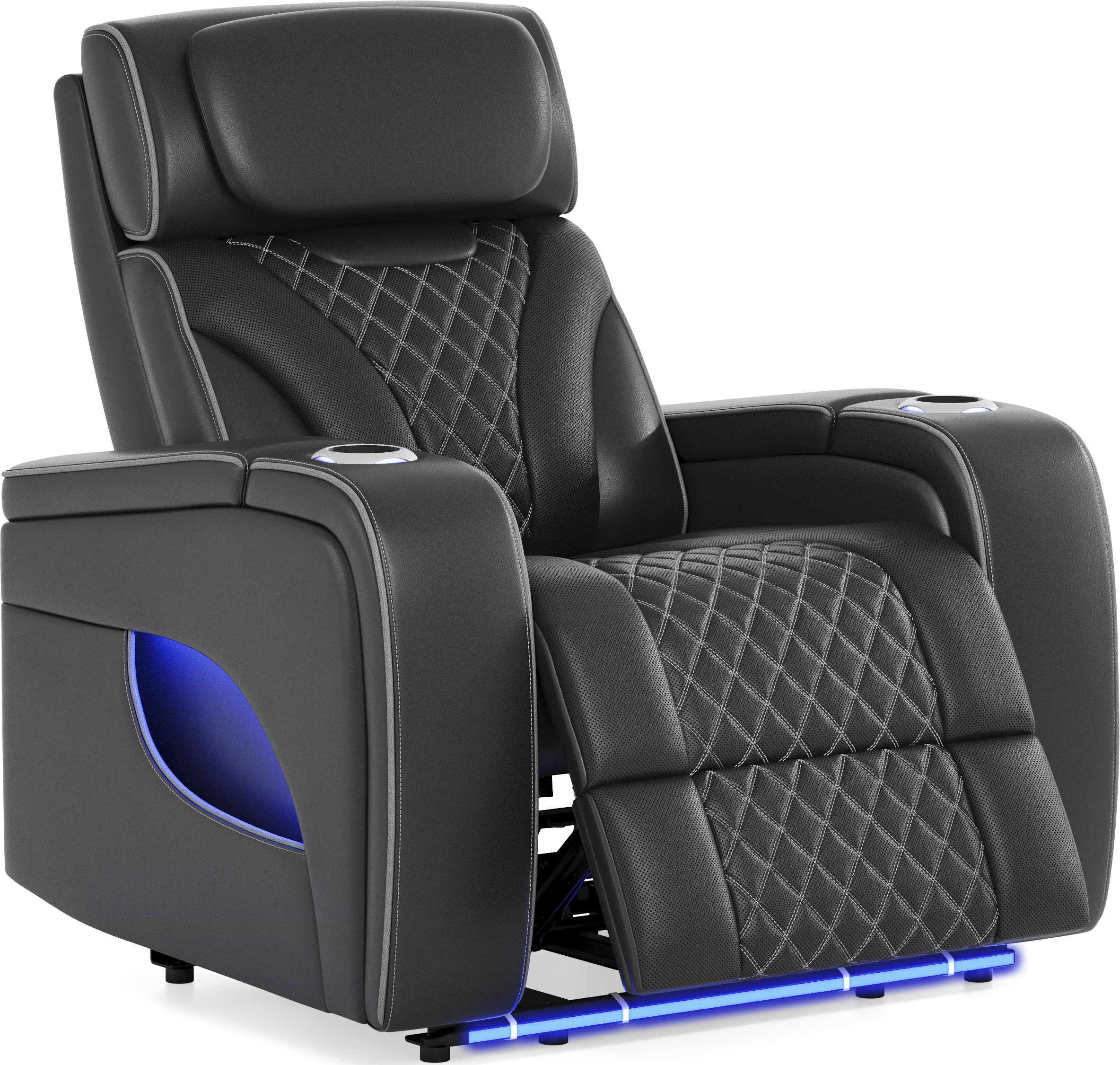 Horizon Ridge Black Leather 6 Pc Triple Power Reclining Living Room with Massage and Heat - Thumbnail - Image 27