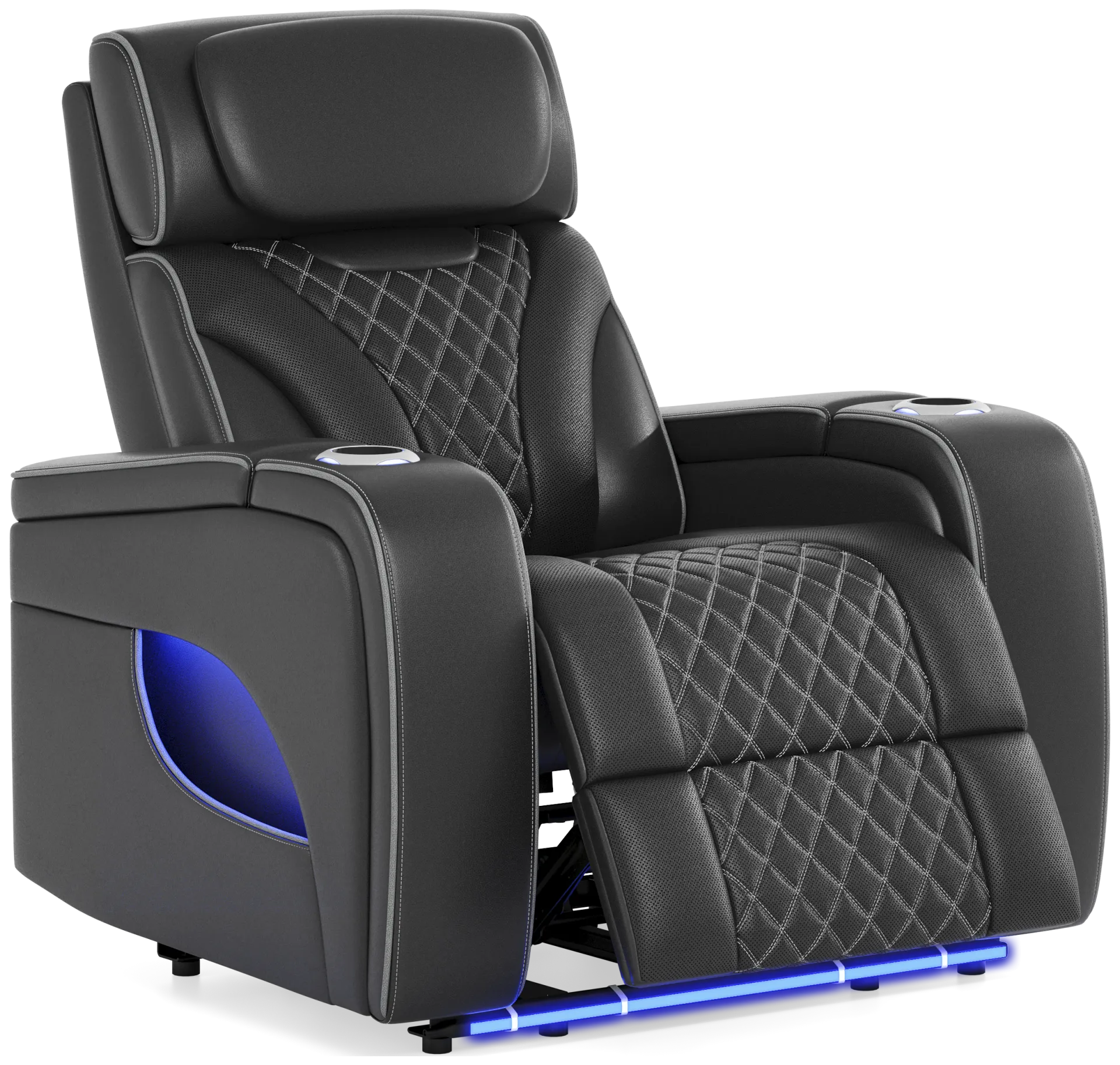 black triple power recliner