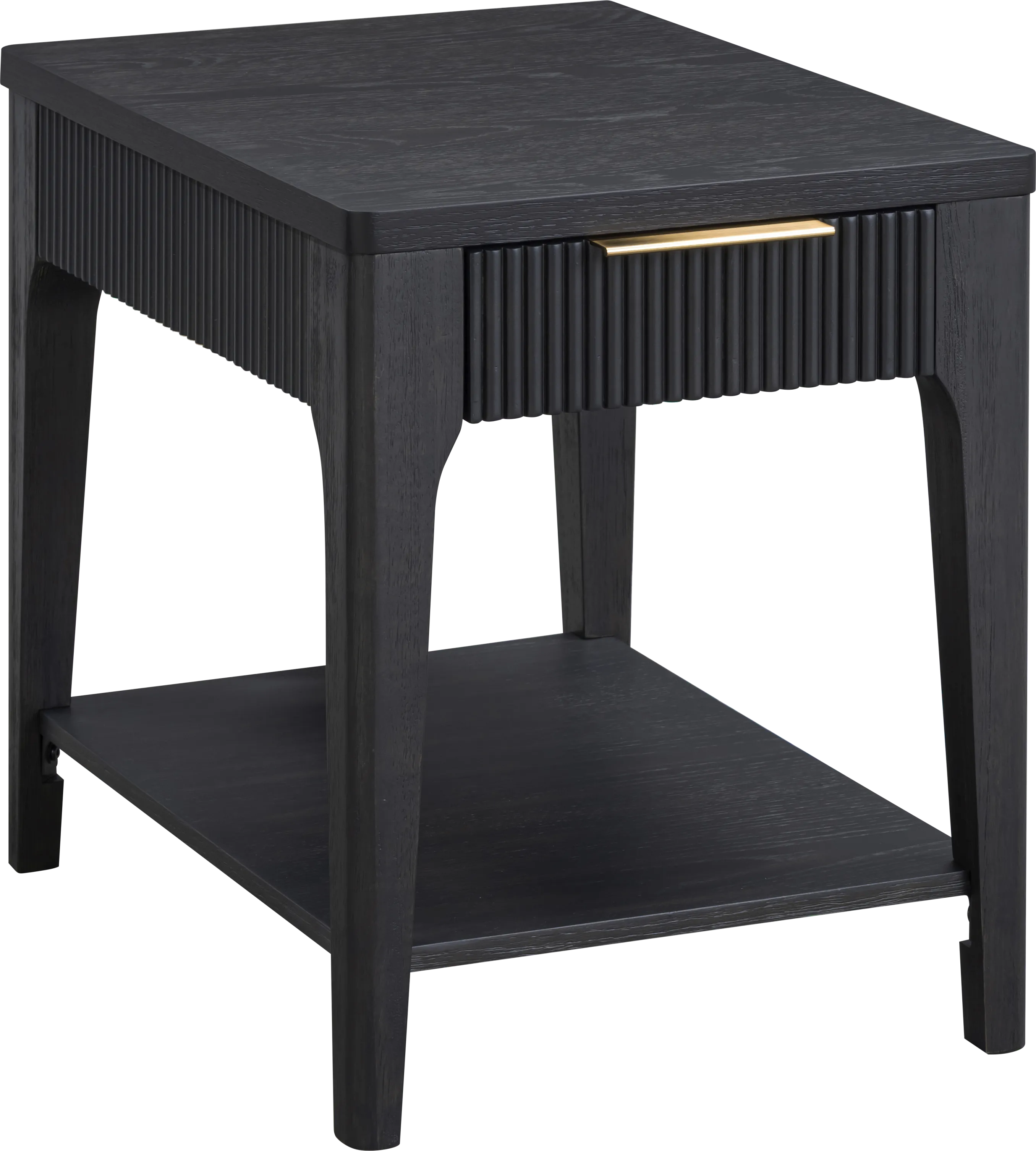 Cassius Black Chairside Table - Thumbnail - Image 1