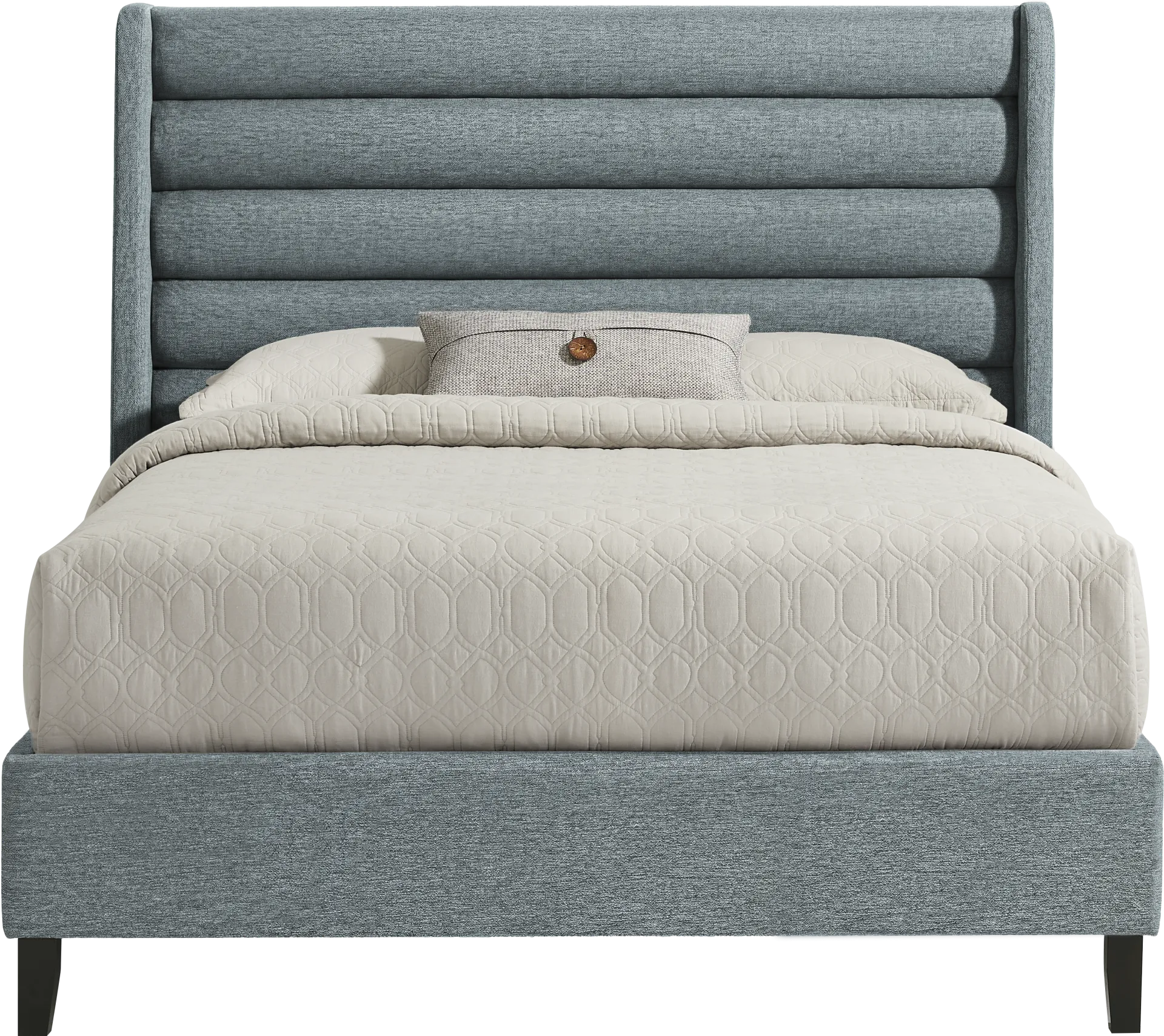 Genovia Green 3 Pc Queen Upholstered Bed - Image 1