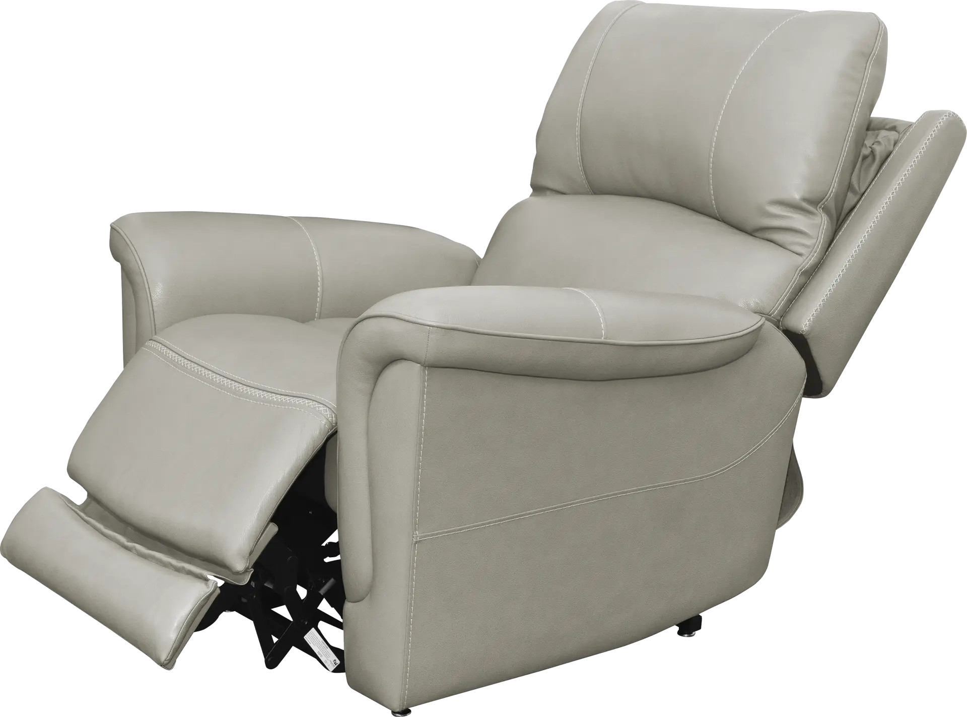 Castmore Gray Triple Power Leather Recliner