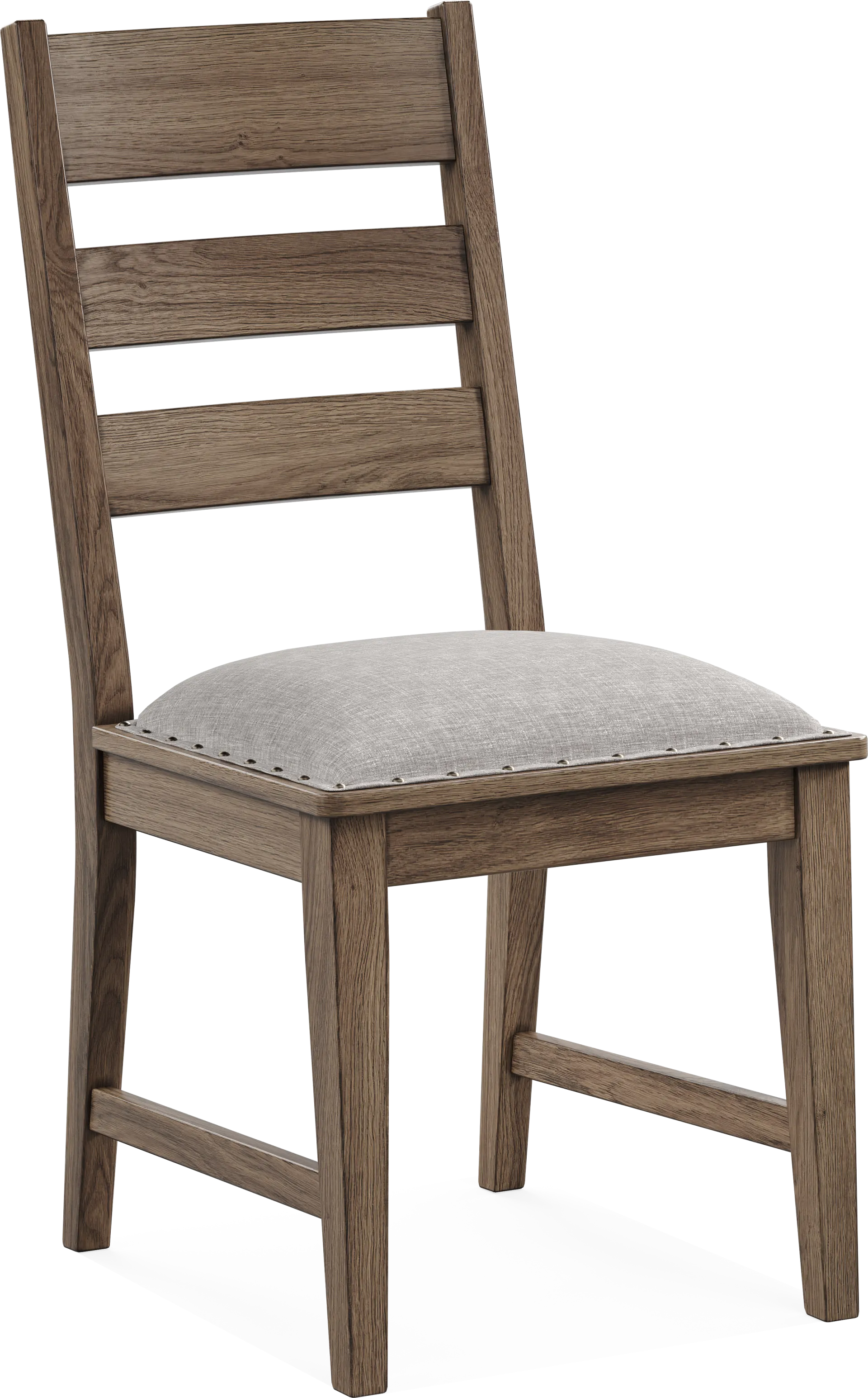 Hazelnut Woods Brown Ladder Back Side Chair - Image 2