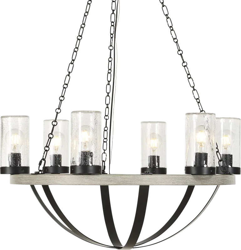 Irribo Black Indoor/Outdoor Chandelier