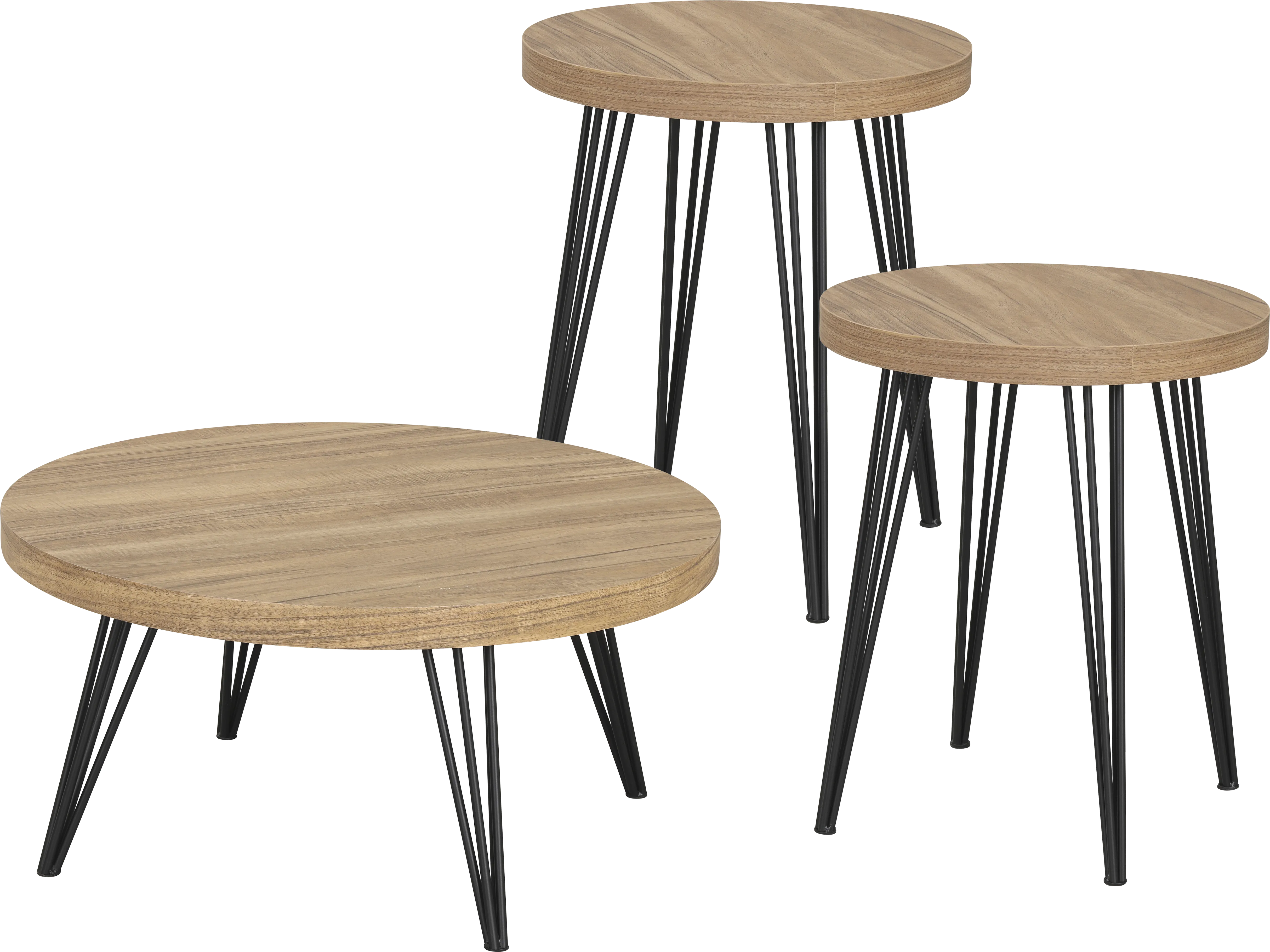 Colby 3 Pc Brown Table Set - Thumbnail - Image 1