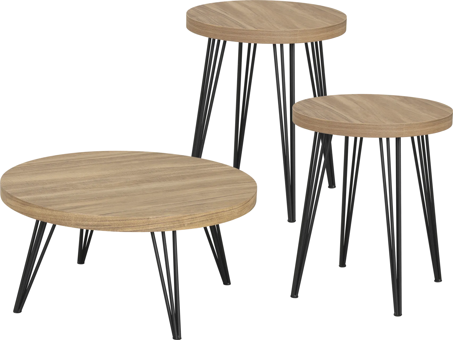 Colby 3 Pc Brown Table Set - Image 1