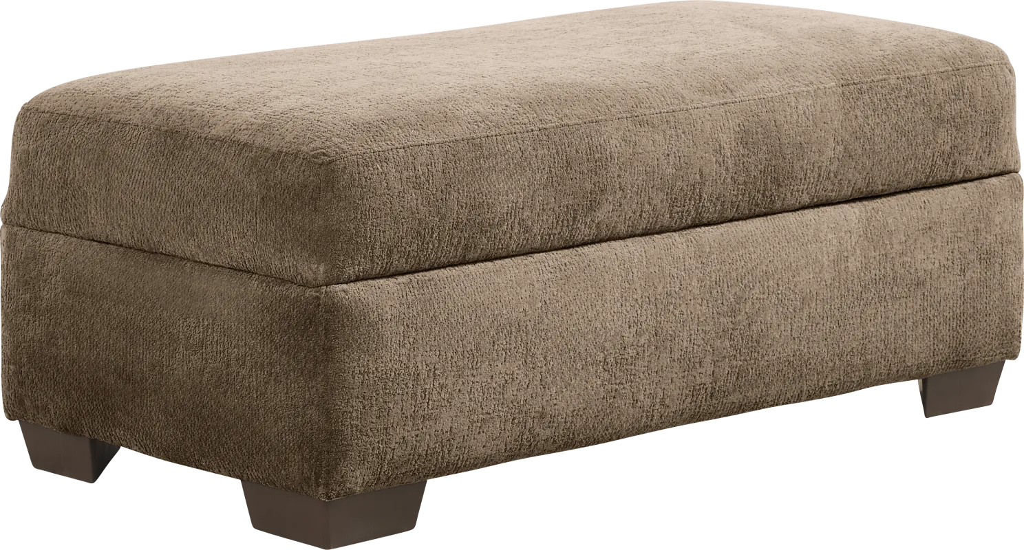 Wallace Tan Storage Ottoman