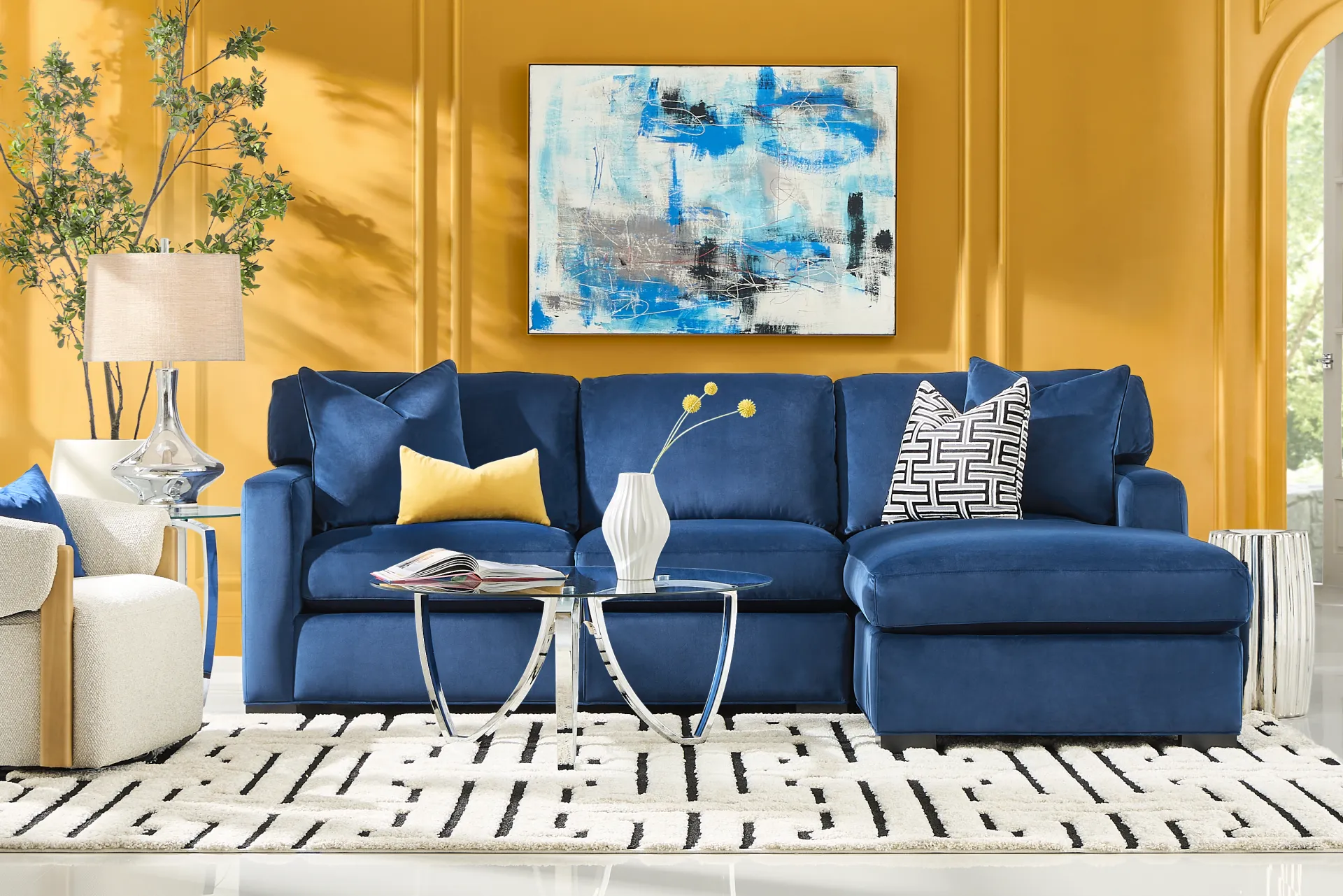 Harmonie Cobalt 2 Pc Sectional - Image 1