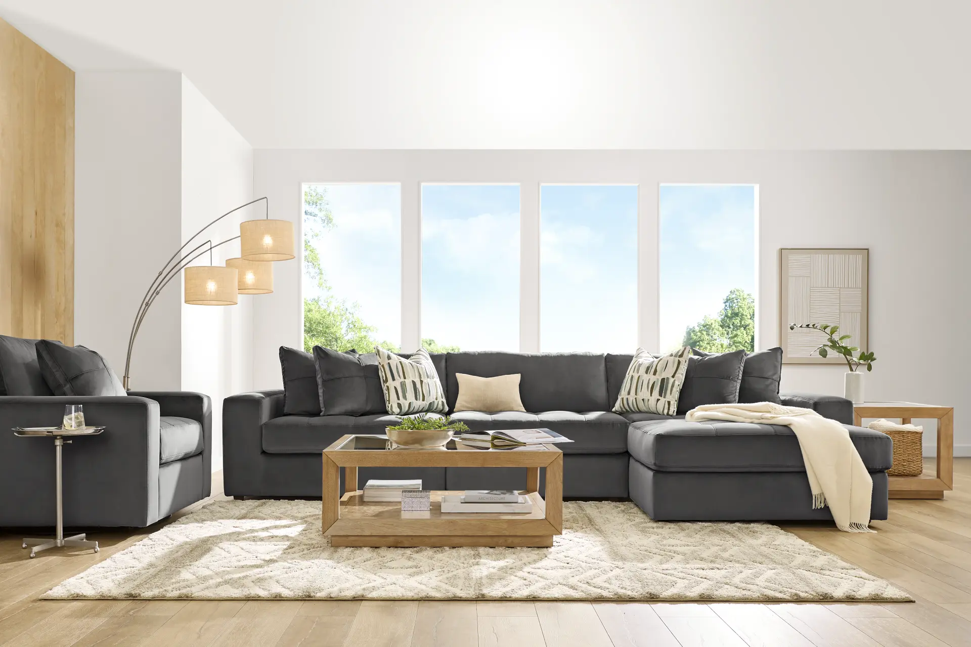 Filmore Gunmetal 4 Pc Sectional