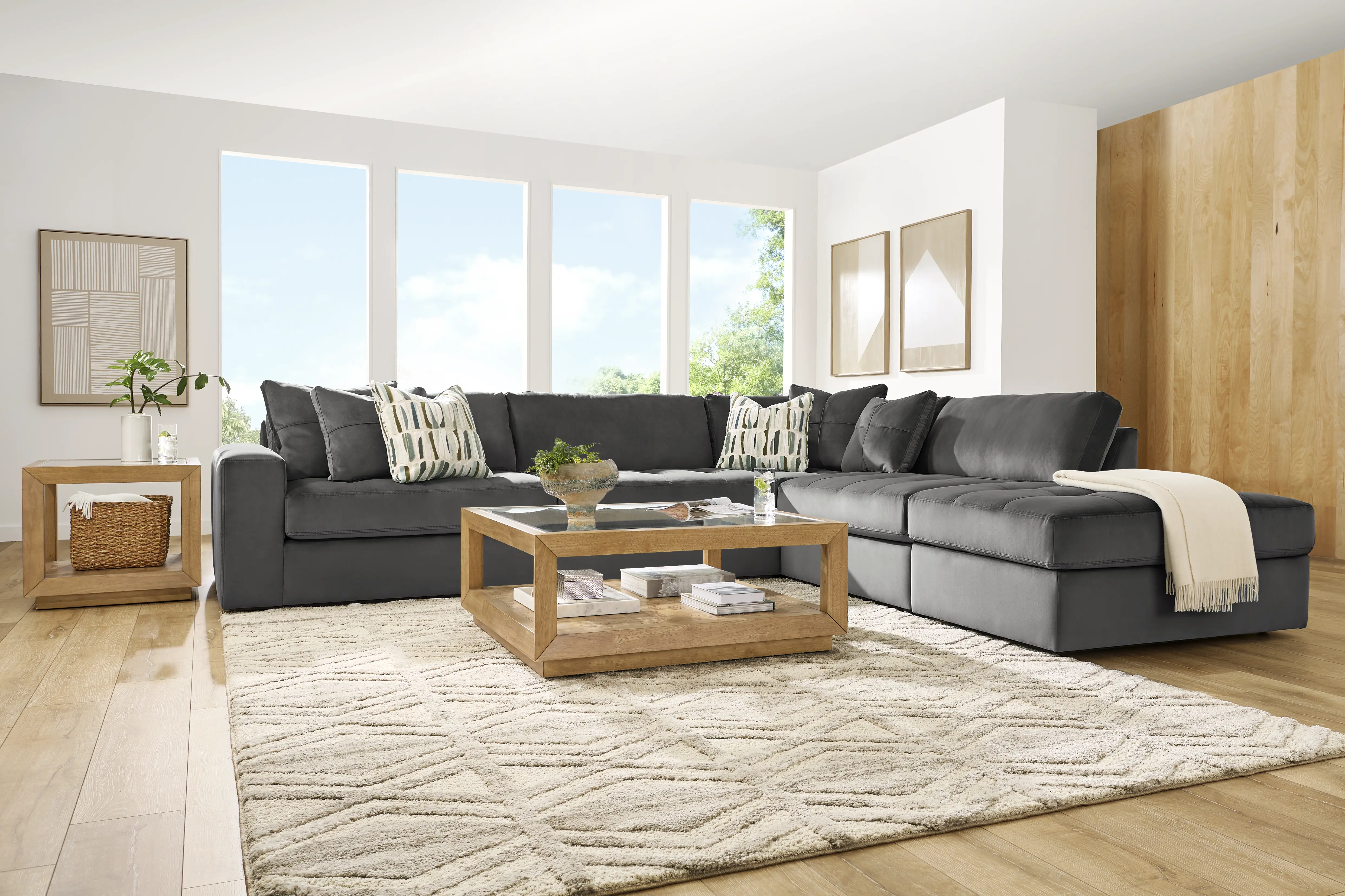 Filmore Gunmetal 5 Pc Sectional - Image 1