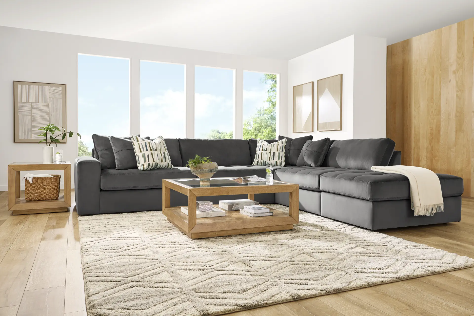 Filmore Gunmetal 5 Pc Sectional