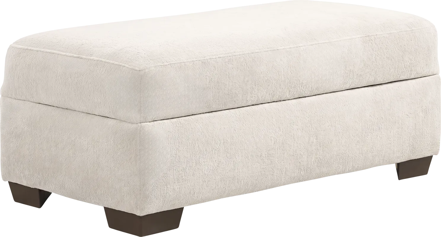 Wallace Cream Storage Ottoman