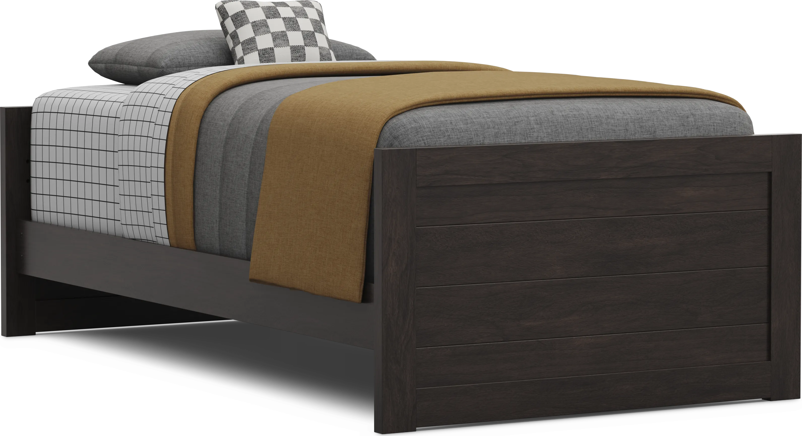 Kids Creekside 3.0 Charcoal Twin Low Profile Bed - Thumbnail - Image 1