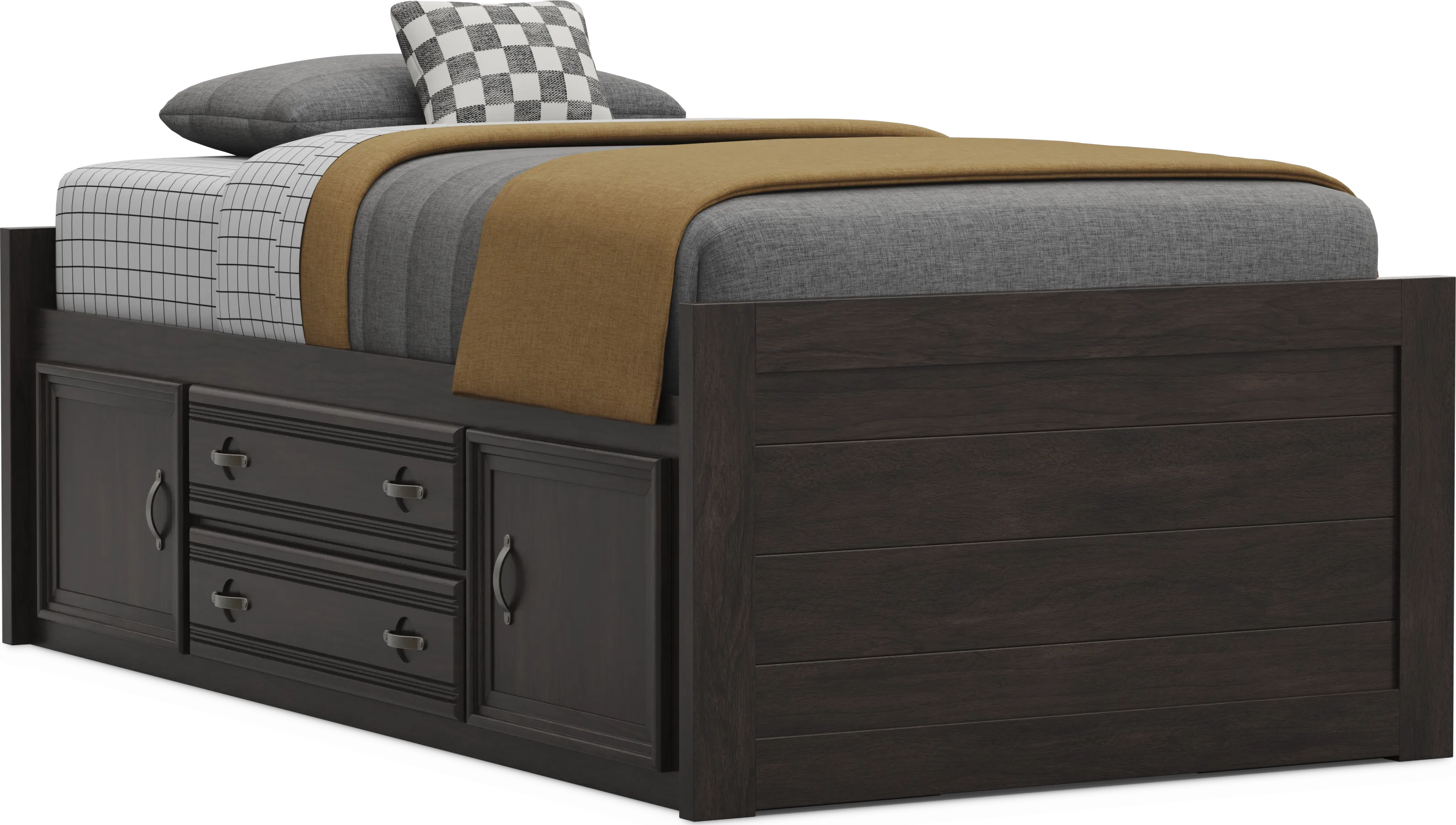 Kids Creekside 3.0 Charcoal Twin Low Profile Bed with 2 Storage Side Rails - Thumbnail - Image 1