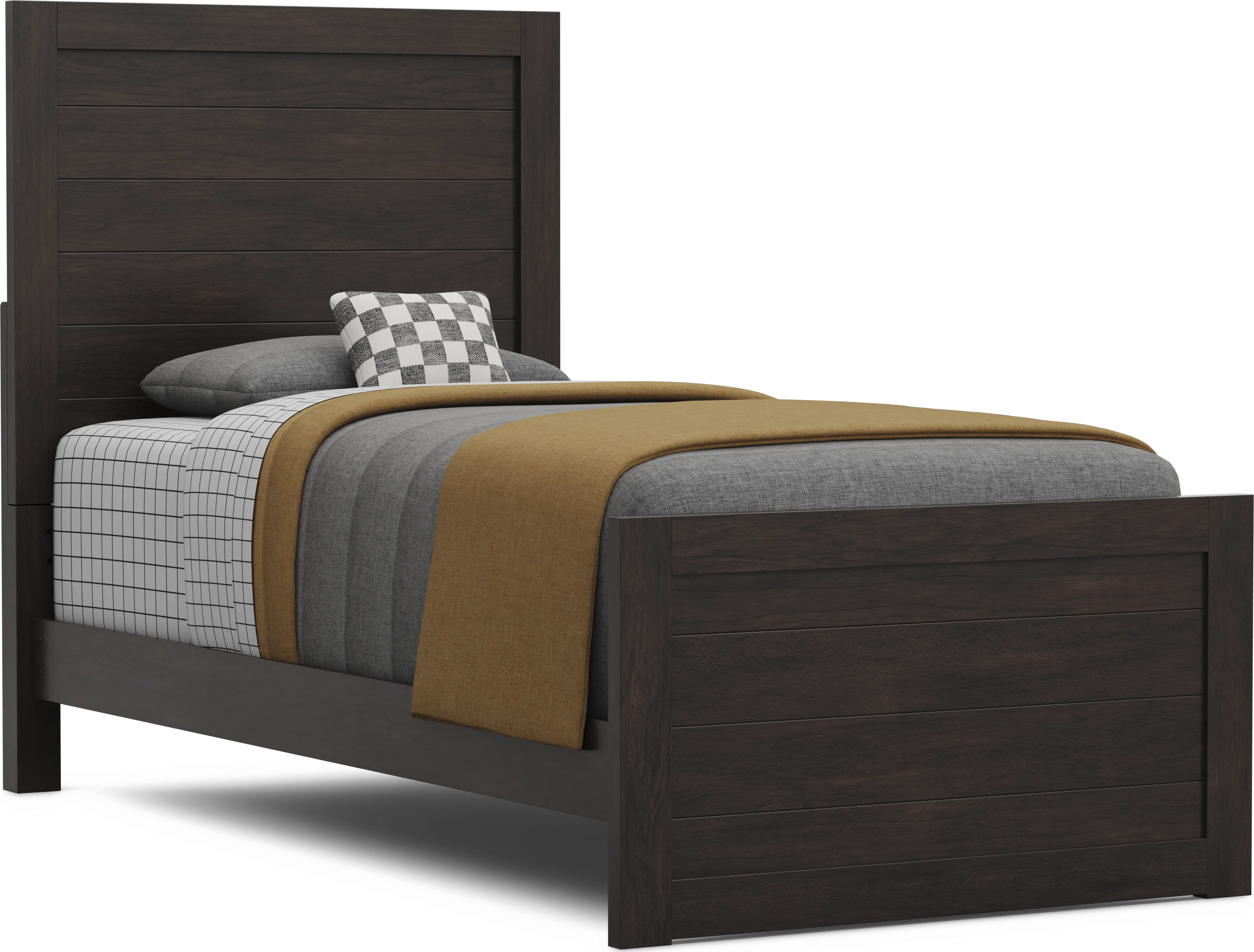 Kids Creekside 3.0 Charcoal Twin XL Panel Bed - Thumbnail - Image 1