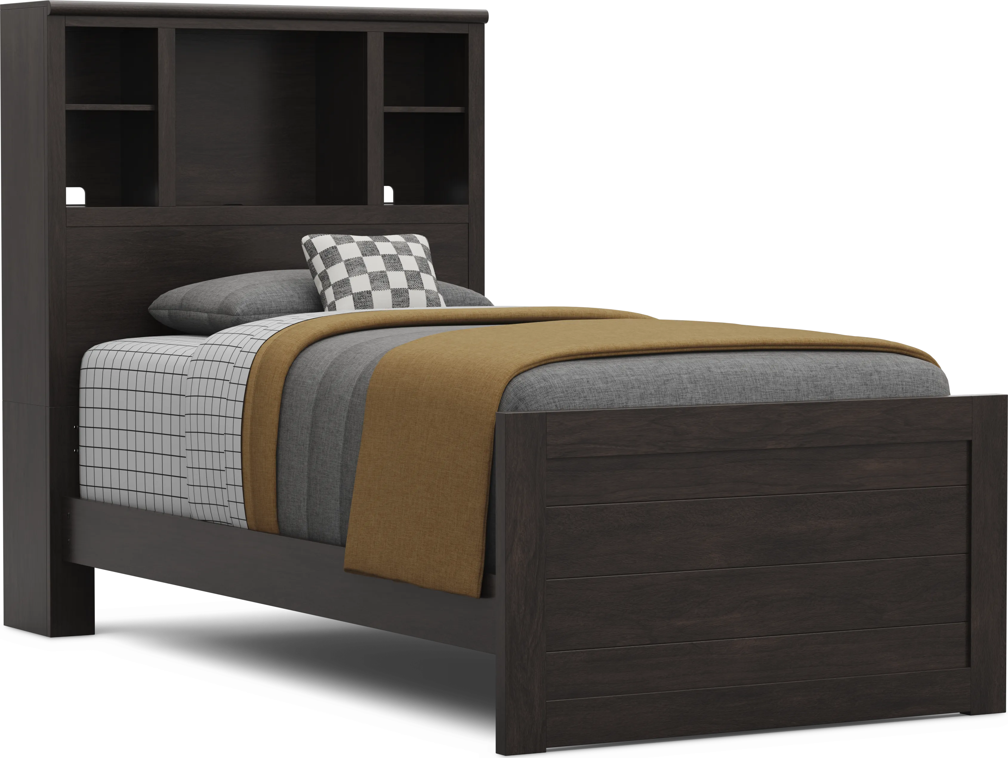 Kids Creekside 3.0 Charcoal Twin Bookcase Bedroom - Thumbnail - Image 2