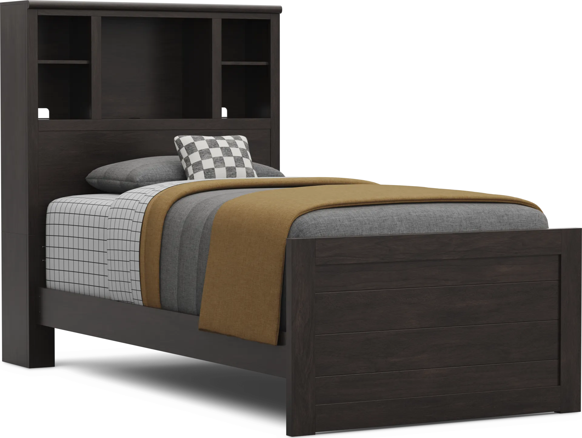 Kids Creekside 3.0 Charcoal Twin Bookcase Bedroom - Image 2