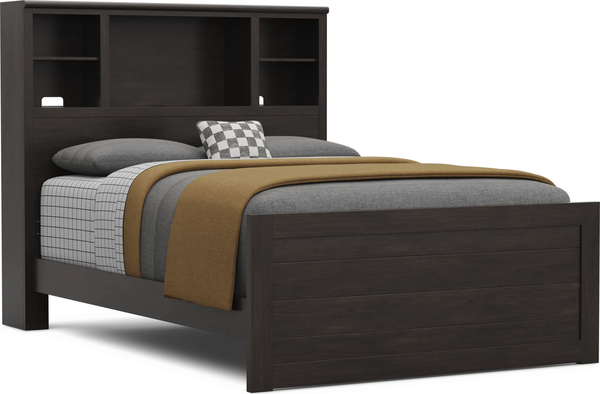 Kids Creekside 3.0 Charcoal Full Bookcase Bedroom - Image 2