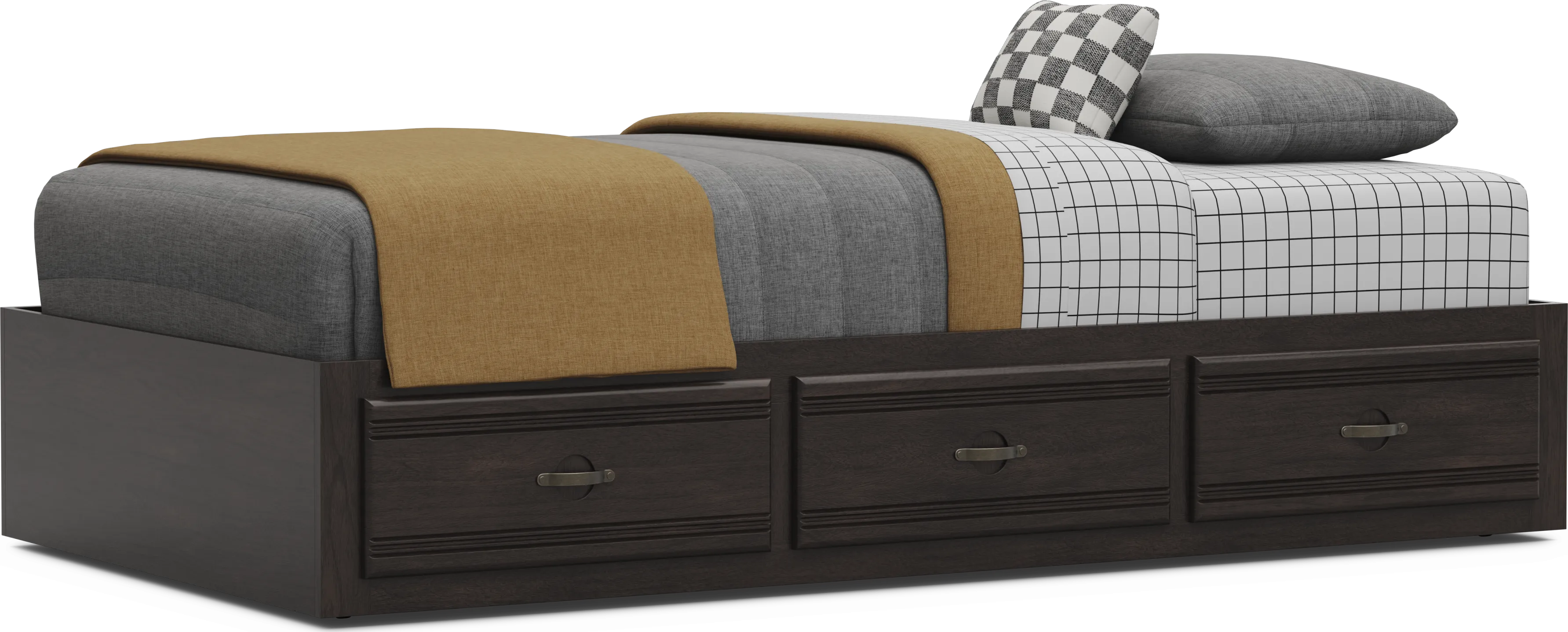 Kids Creekside 3.0 Charcoal Twin Platform Bed with 3 Storage Drawers - Thumbnail - Image 1