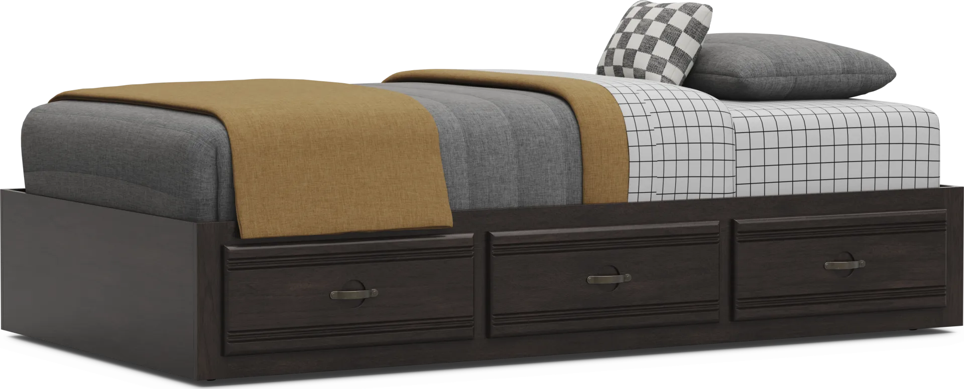 Kids Creekside 3.0 Charcoal Twin Platform Bed with 3 Storage Drawers - Image 1