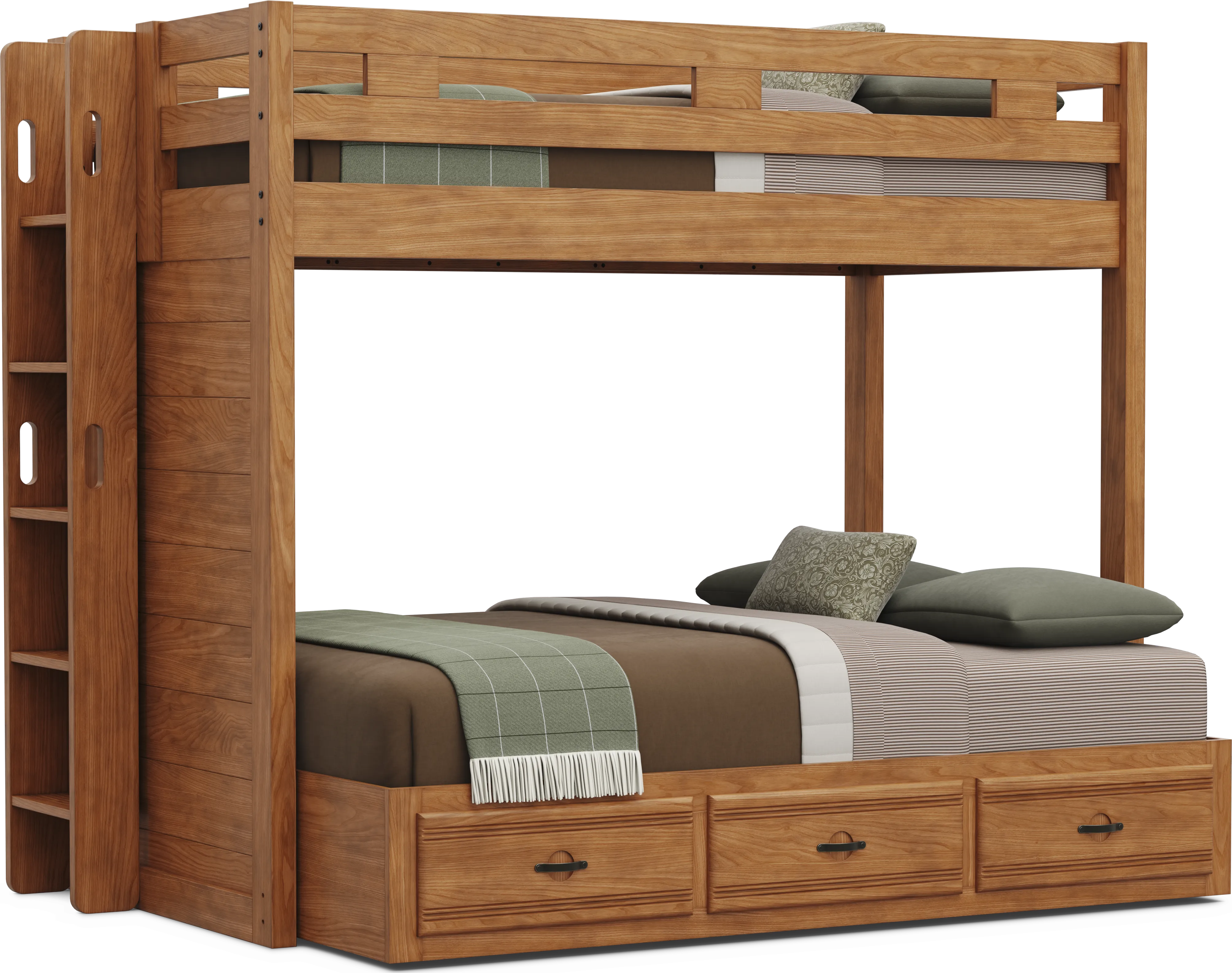 Kids Creekside 3.0 Chestnut Color Twin/Full Bunk Bed - Thumbnail - Image 1