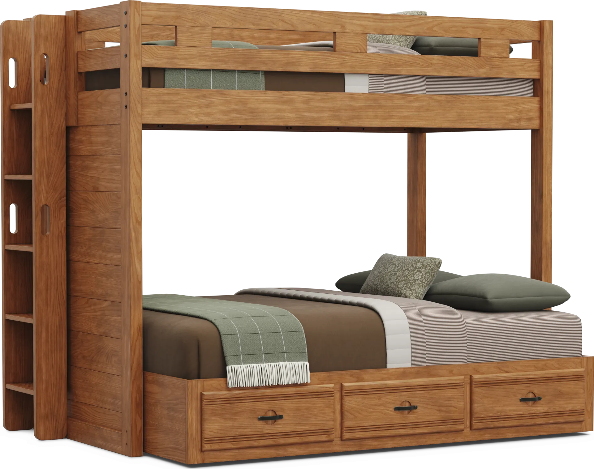 Kids Creekside 3.0 Chestnut Color Twin/Full Bunk Bed - Image 1