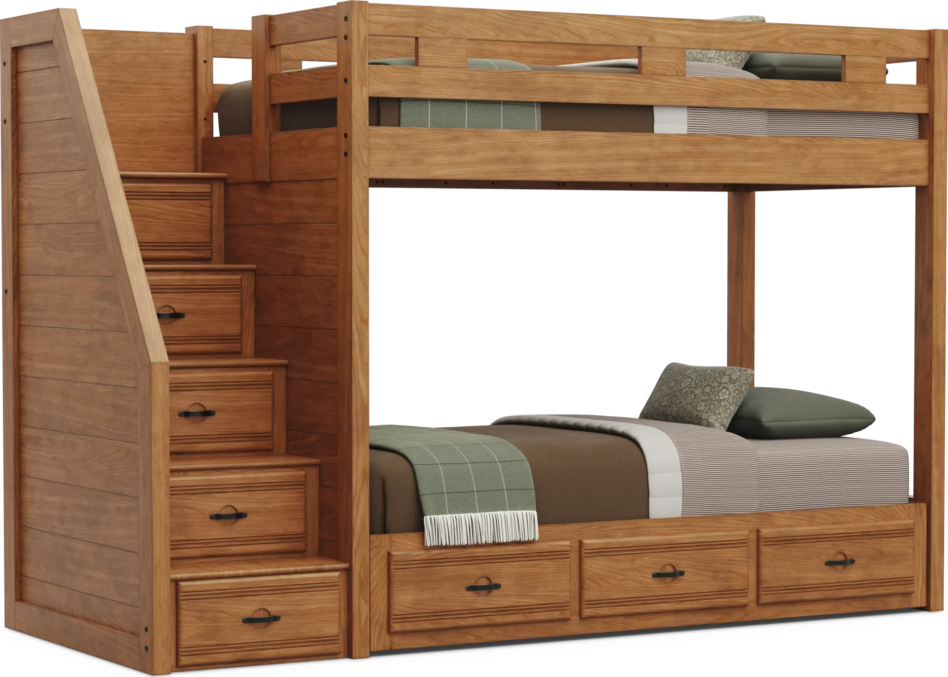 Kids Creekside 3.0 Chestnut Color Twin/Twin Step Bunk Bed - Image 2