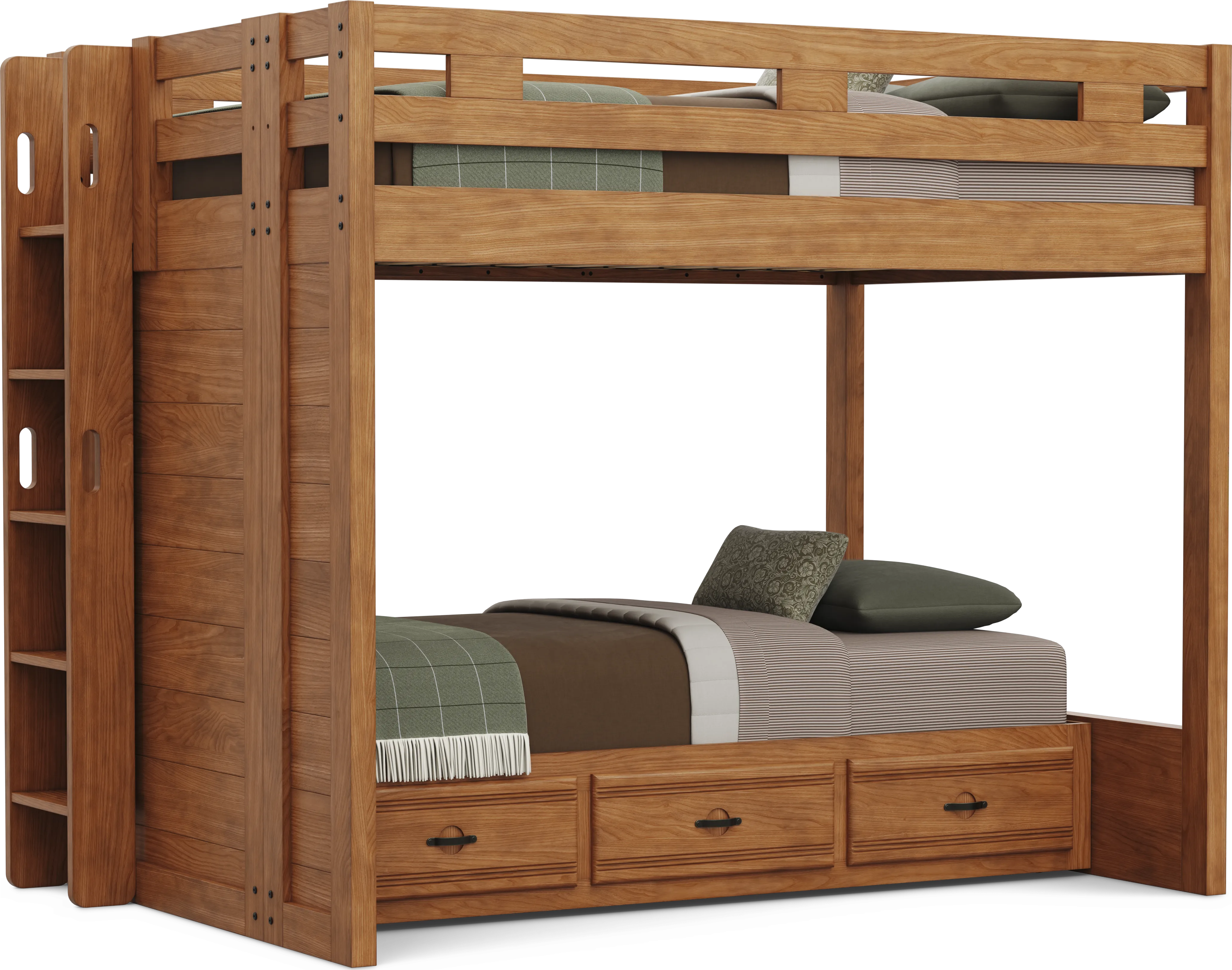 Kids Creekside 3.0 Chestnut Color Full/Twin Bunk Bed - Thumbnail - Image 1