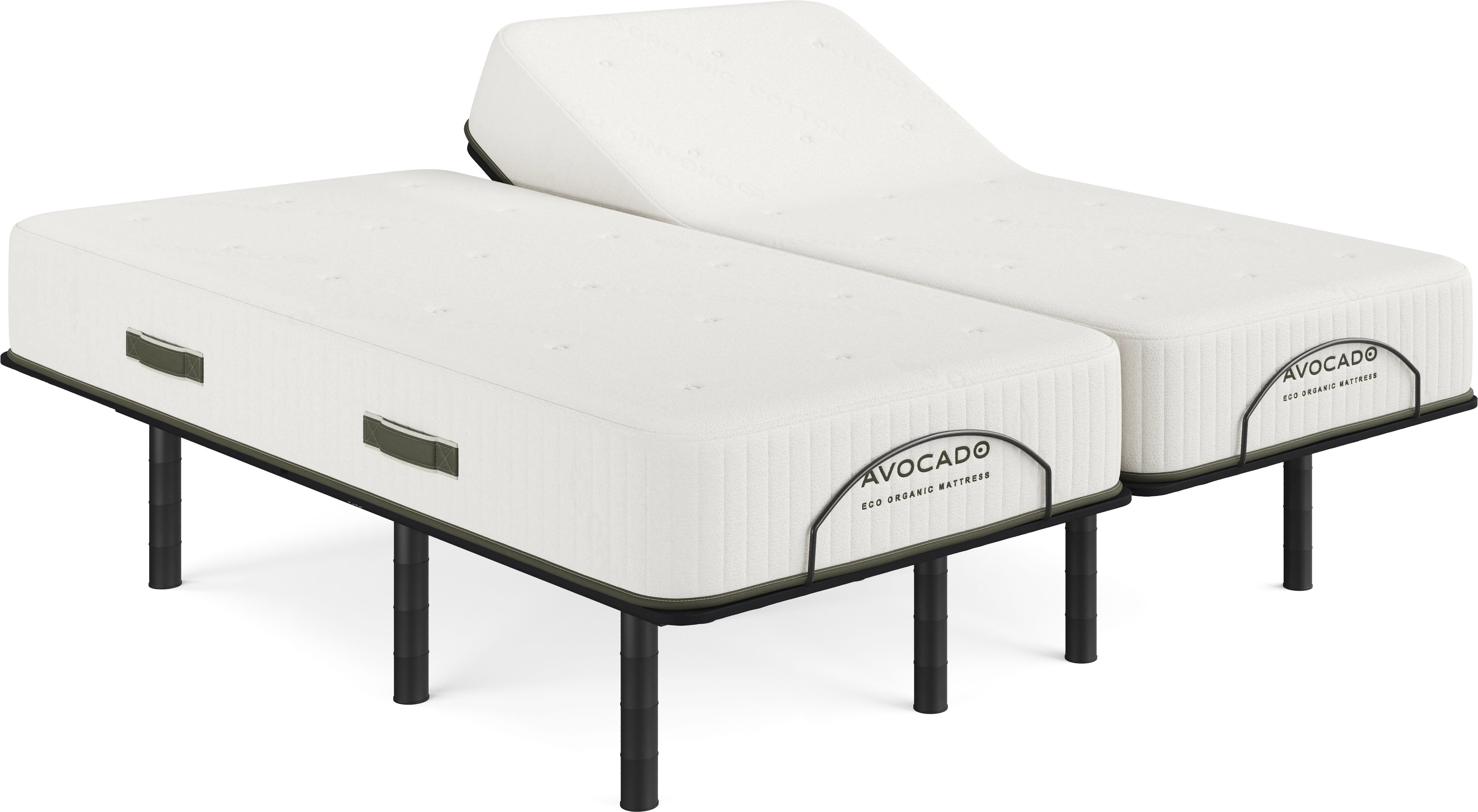 Avocado Eco Organic Tight Top Split King Mattress with Head Up Only Base - Thumbnail - Image 1