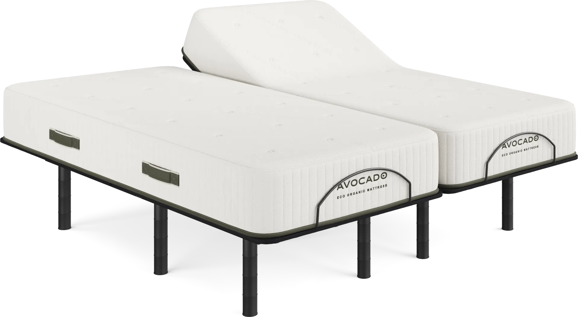 Avocado Eco Organic Tight Top Split King Mattress with Head Up Only Base - Image 1