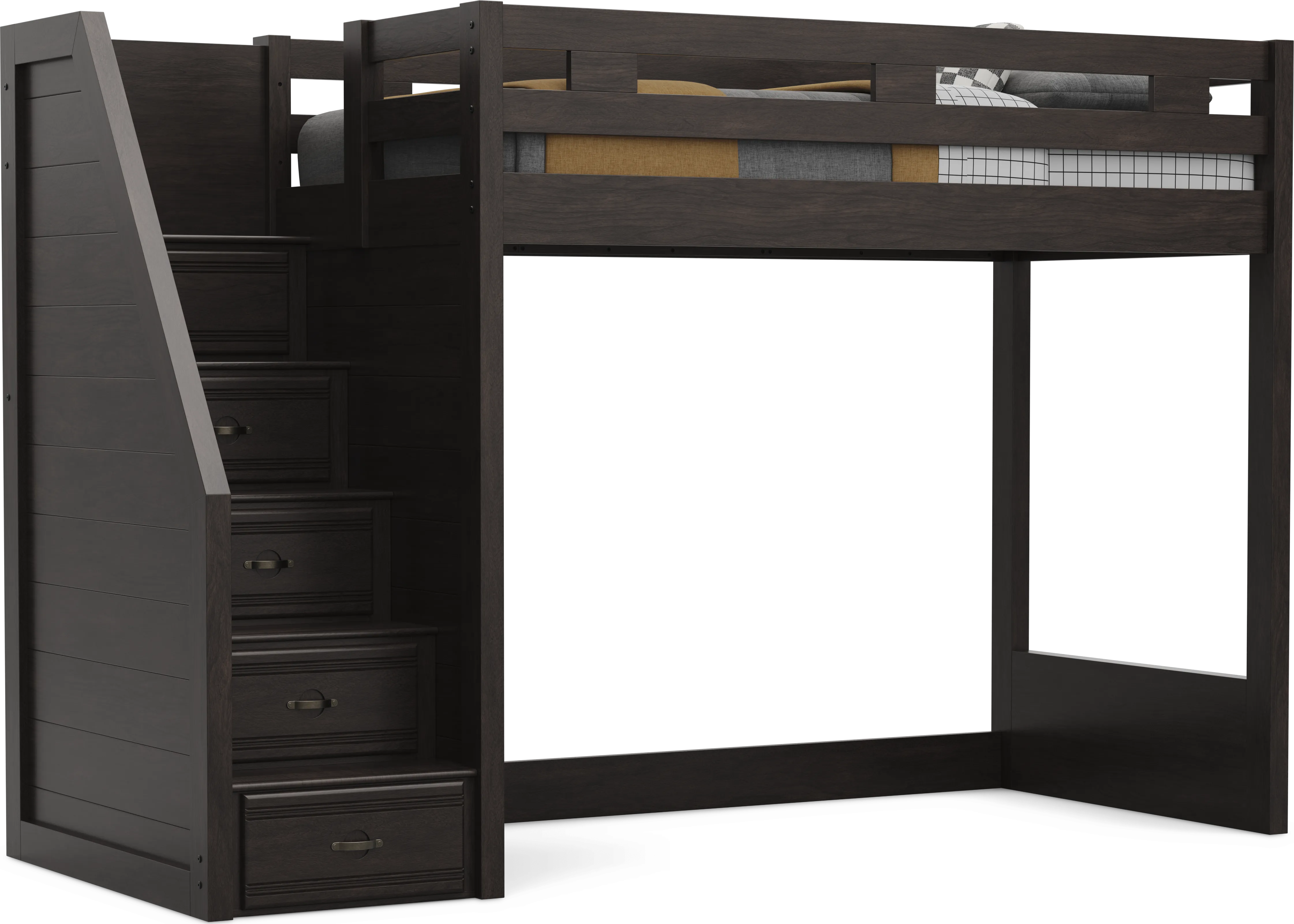 Kids Creekside 3.0 Charcoal Twin Step Loft - Thumbnail - Image 1