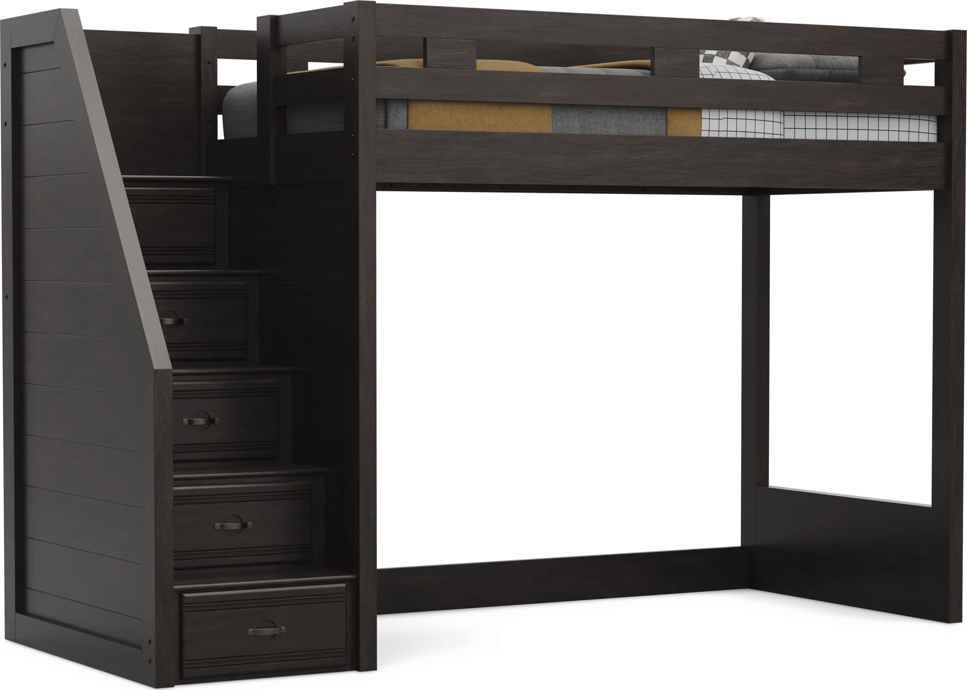 Kids Creekside 3.0 Charcoal Twin Step Loft - Image 1