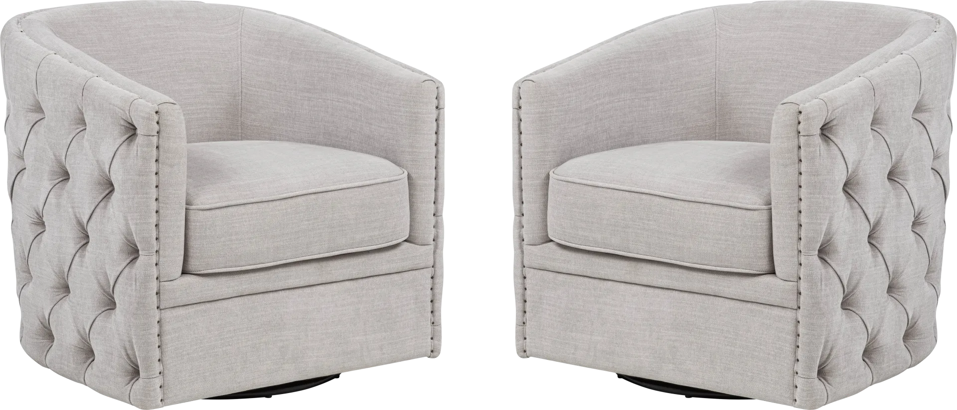 Adriana Gray Swivel Chair, Set of 2 - Image 1