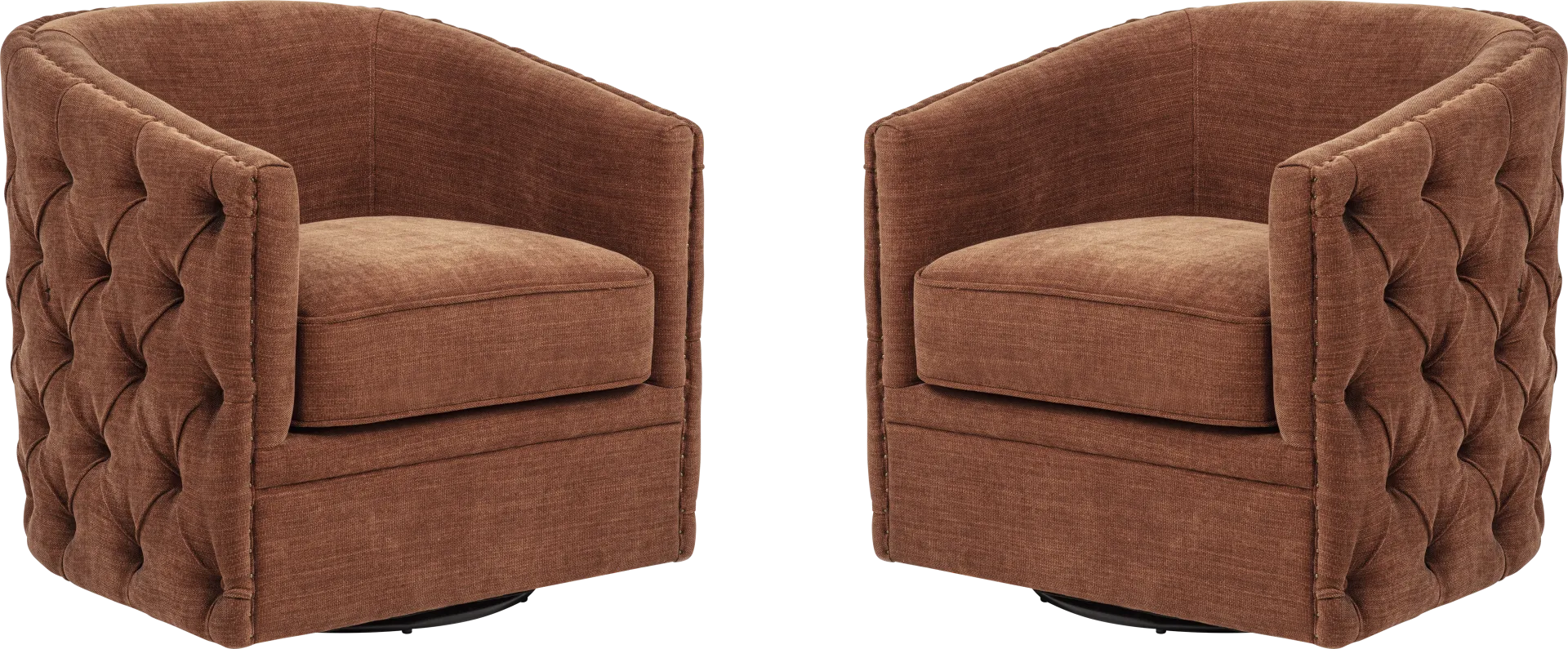 Adriana Orange Swivel Chair, Set of 2 - Image 1
